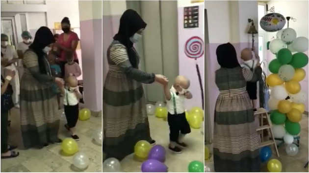 3-годишниот Реџеп ја победи страшната болест – Си оди здрав и насмеан, заѕвони ѕвончето во Детската клиника во Скопје