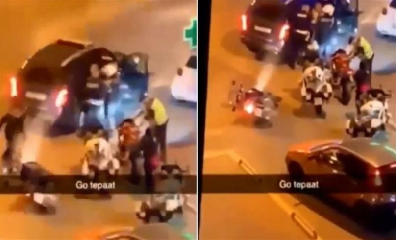 Нова снимка со полициско тепање на граѓани на улица