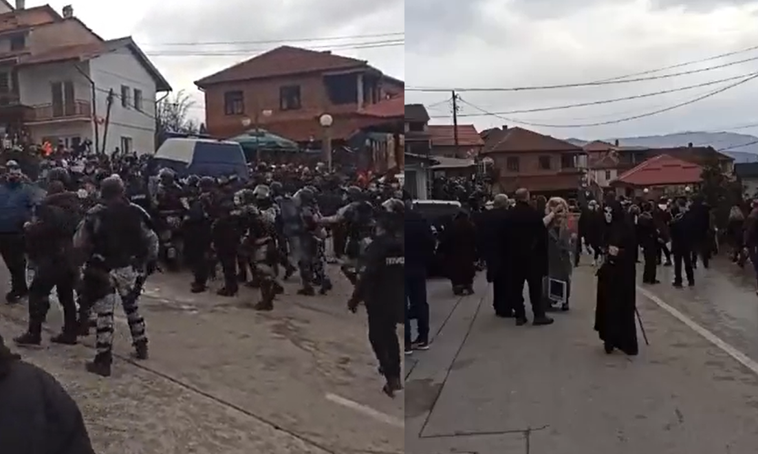 Полициjaта го pacтури кapневалот во Вевчани кој се одржува со векови