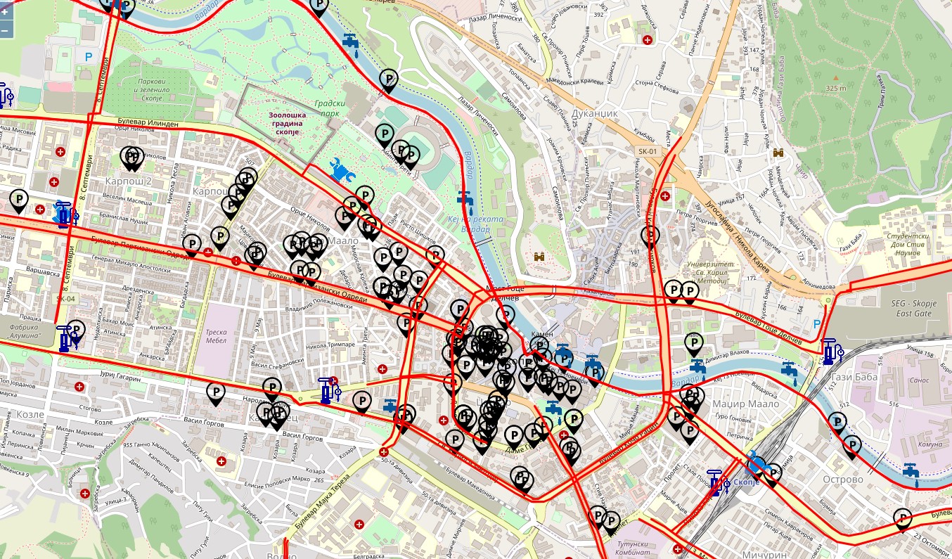 Македонска апликација за велосипедисти, патеки и конекции за движење