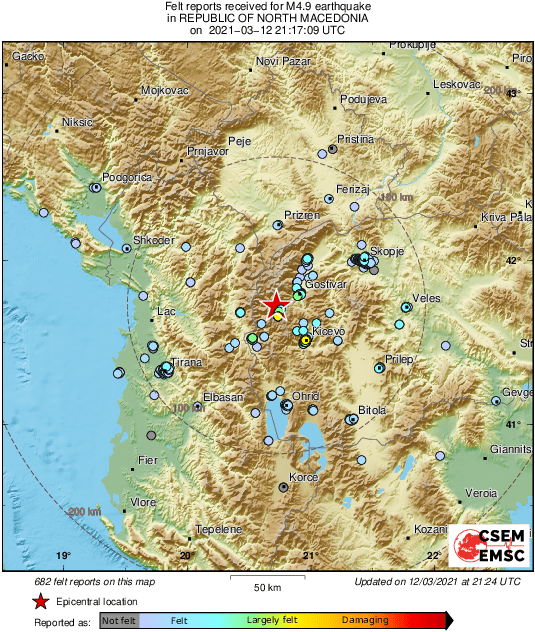 Дали во полициски час, при земјотрес, смее да се бега надвор?