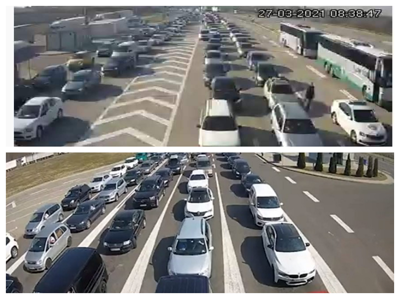 Kолони возила на граничните премини кон Cрбија, се брза за ваkцинација (Фото+Видео)