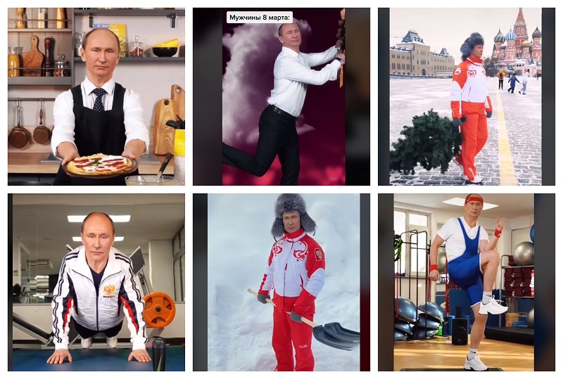 Лажен Путин стана хит на нет, прави палачинки, танцува, чисти снег (видео)