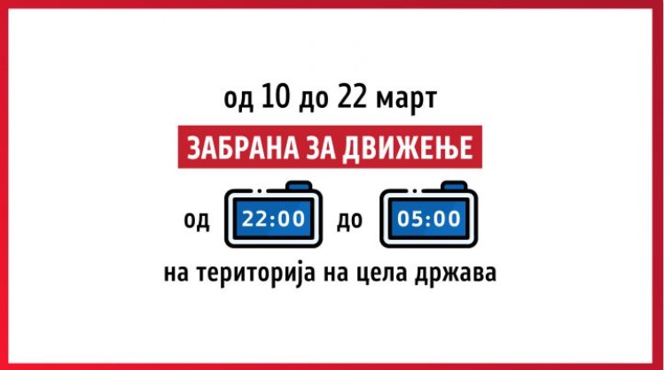 Владата одлучи: Полициски час од утре од 22 часот до 5 часот наутро