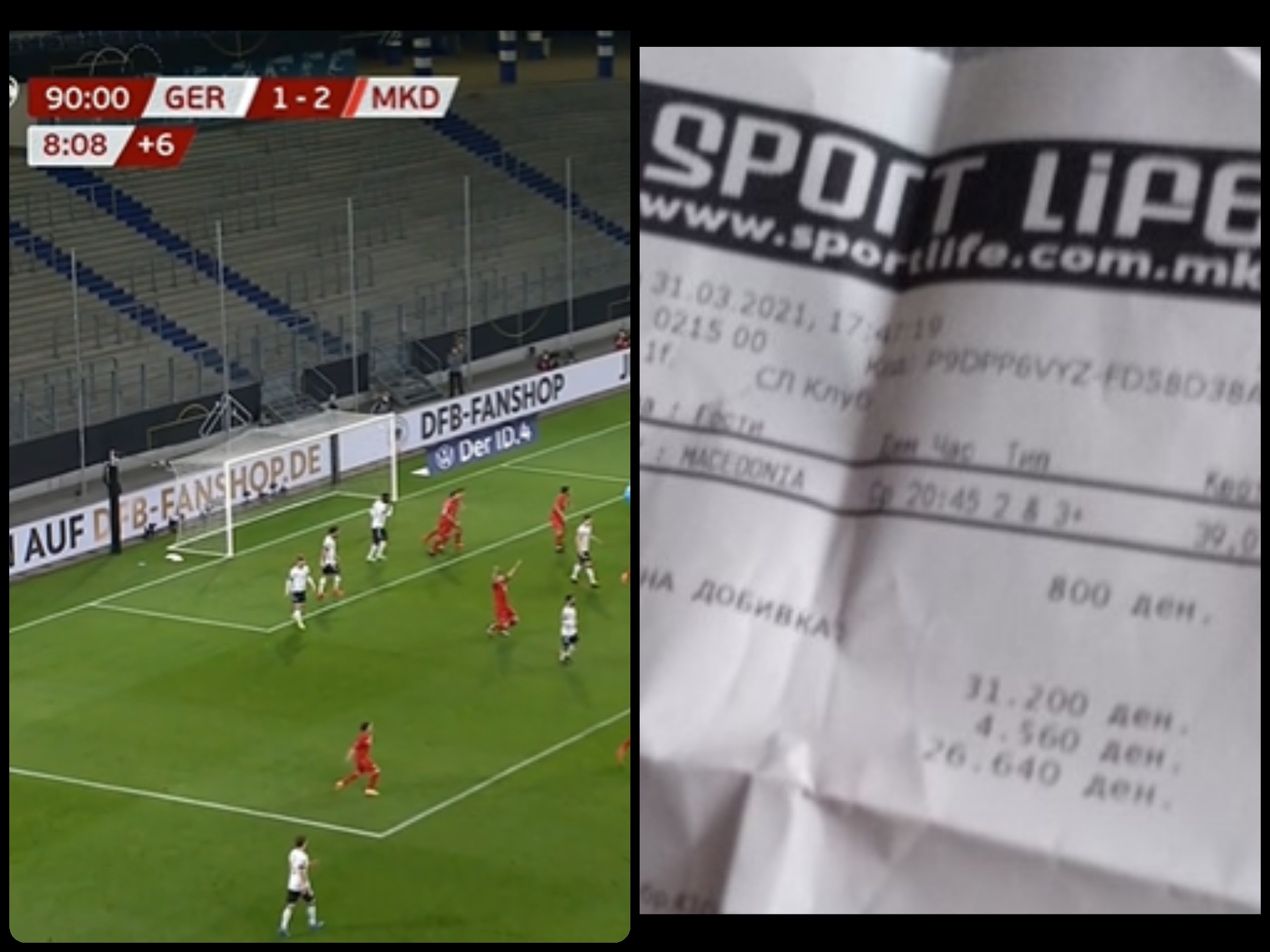 Македонско ливче: Со 800 денари заработил 30 000 на Македонија – Германија