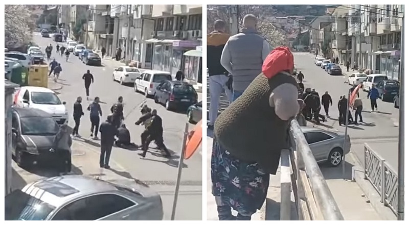 Крвава тепачка во Струмица, со шутеви во глава, десет луѓе тепаат еден човек