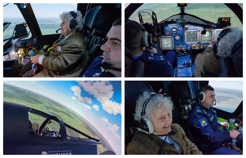 „Железната Бабушка“ на 99 години возеше борбен авион: Летав низ облаците (Видео)