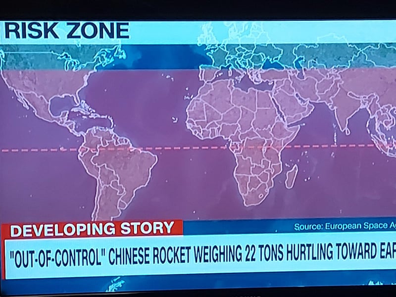 Македонија е на границата на ризичната зона каде би можела да падне кинеската ракета