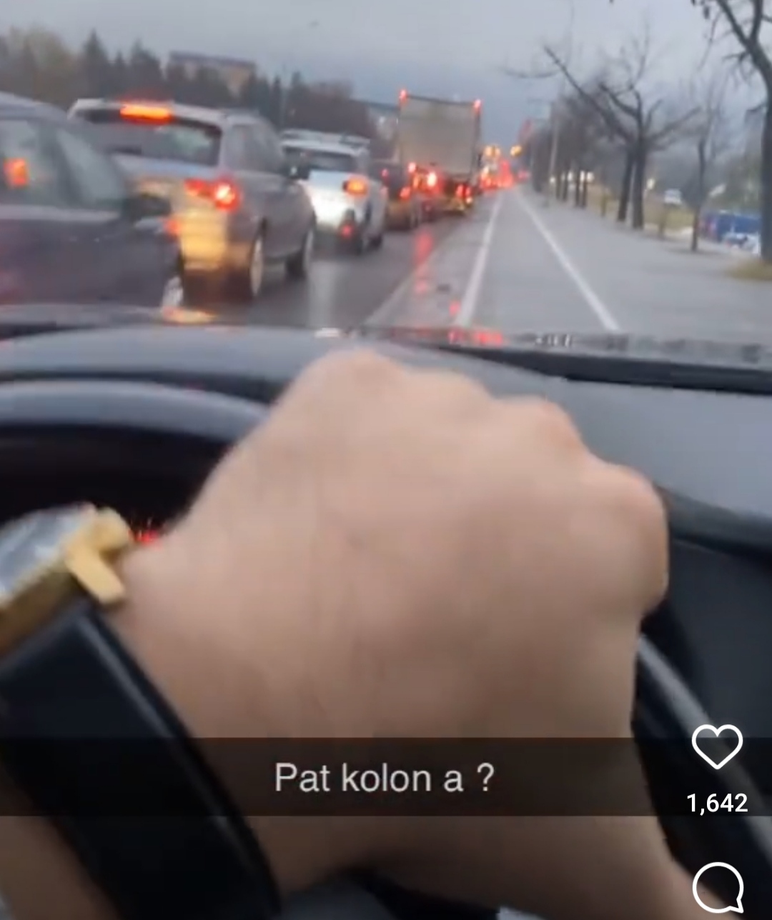 Вака се поминува колона возила!(Видео)