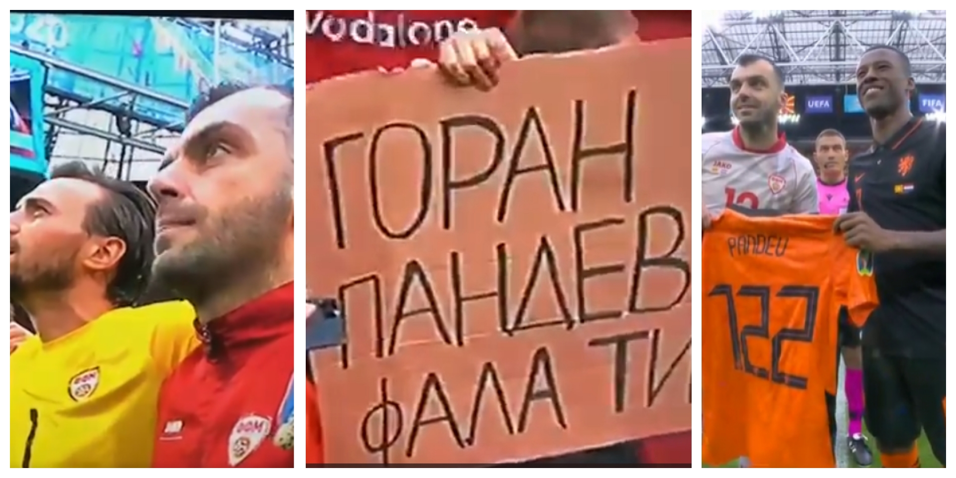 ПАНДЕВ ЕДВАЈ ГИ ДОДРЖА СОЛЗИТЕ: Расплакани фанови од трибините и дрес од Холанѓаните (Фото+Видео)