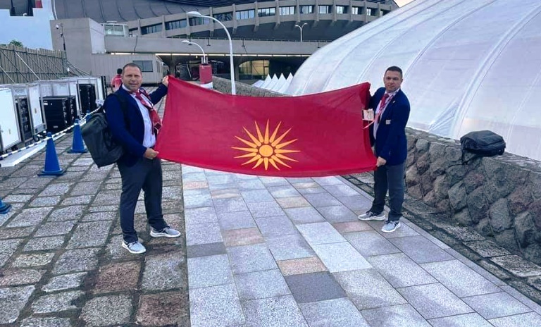 Македонската судиска двојка и на Олимпијадата во Токио со знамето од Кутлеш (Фото