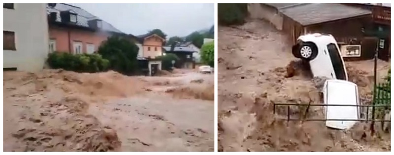 СТРАШНИ ПОПЛАВИ ВО АВСТРИЈА! Некои места се целосно поплавени, се појавија страшни снимки! (ВИДЕО)