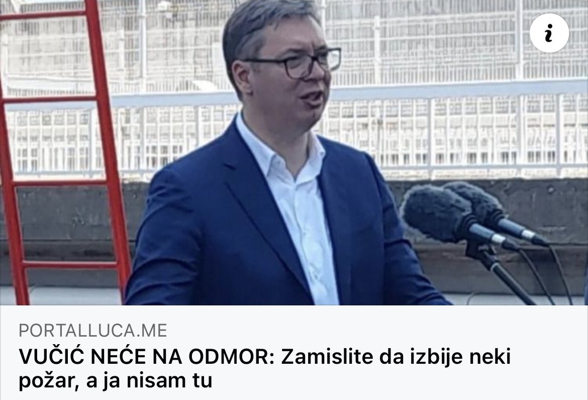 Вучиќ НЕ САКА да оди на ОДМОР: Замислете да има некој пожар, а јас да не сум тука