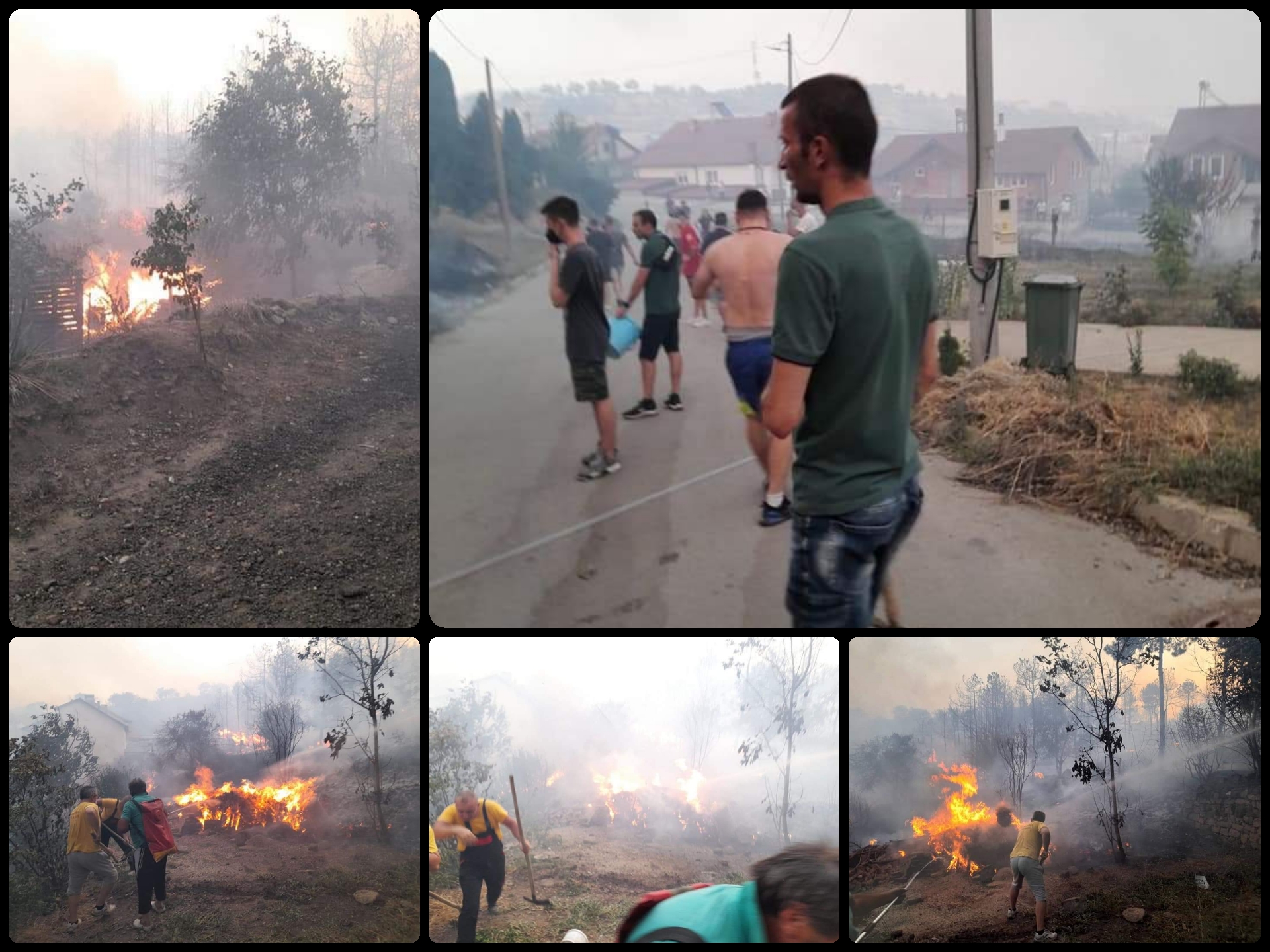 Жителите на Кочани храбро се борат со огнената стихија (Фото)