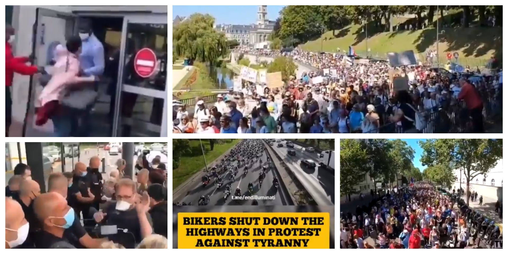 Франција ПОБУДАЛЕ: Супермаркети со обезбедување не ги пуштаат на влез НЕВАКЦИНИРАНИТЕ (Видео)