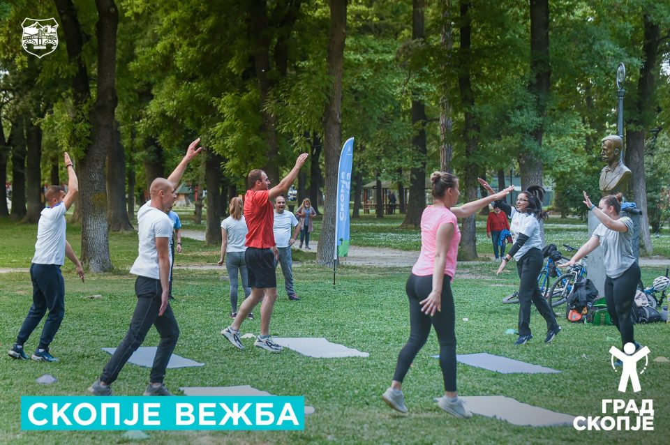 „Скопје вежба“ – 3000 луѓе се вклучиле во вежбање