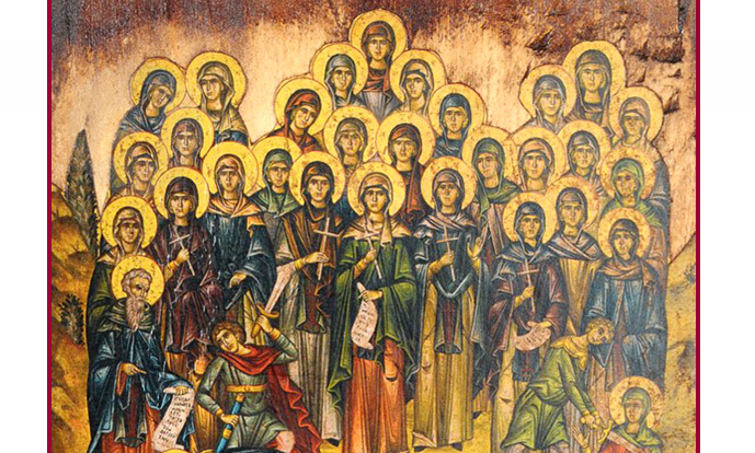 Чест на 40-те маченички деви испоснички и маченикот Амун ѓакон, нивниот учител