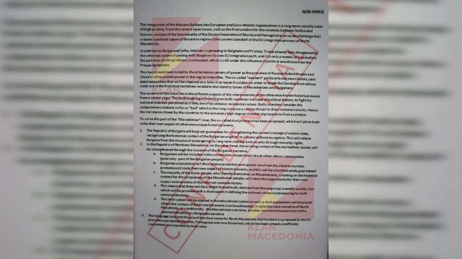 (ФОТО) ЕКСКЛУЗИВНО Клан: Нов „НОН ПЕЈПЕР„ за спорот помеѓу МАКЕДОНИЈА И БУГАРИЈА