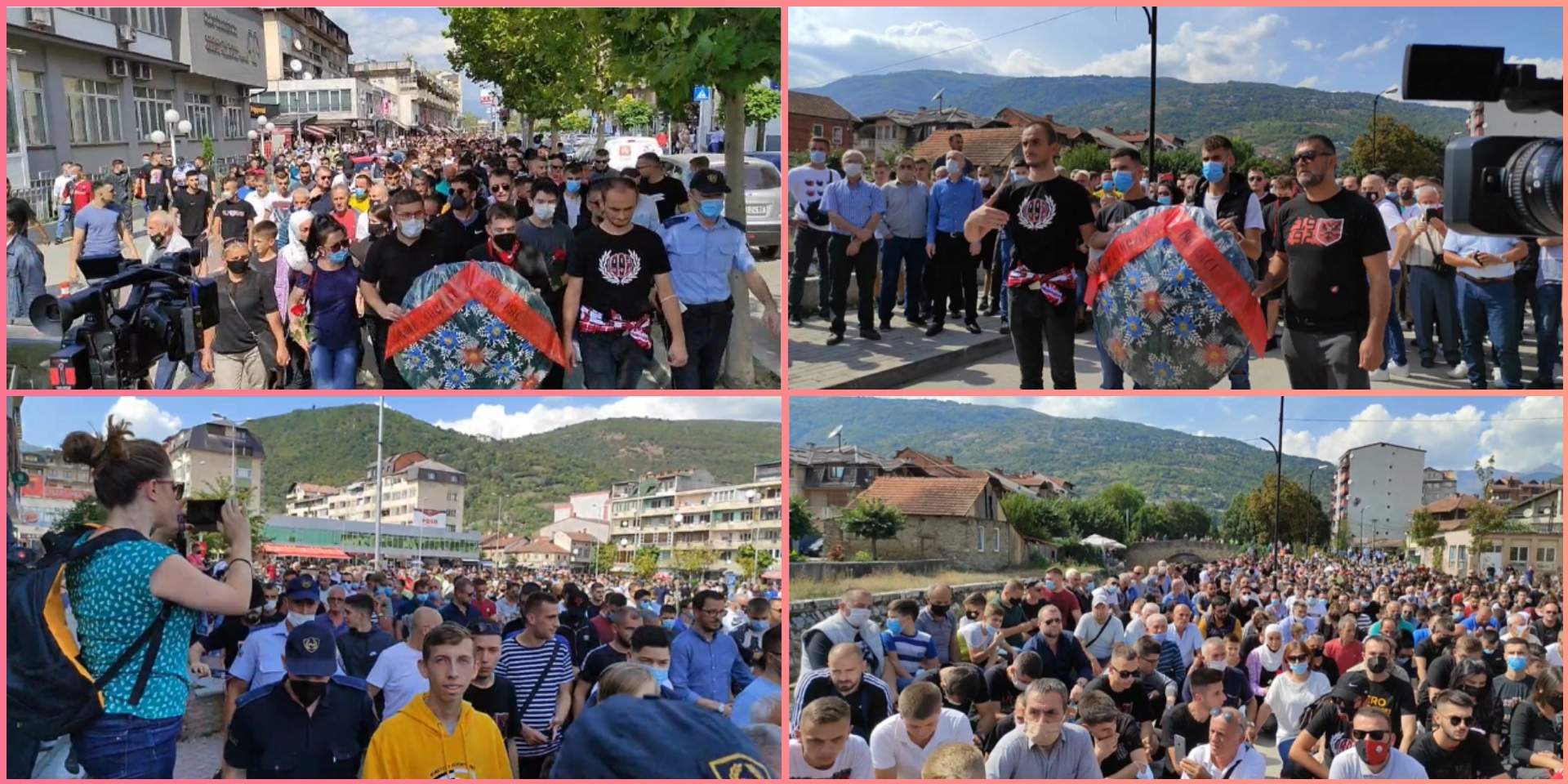 Тетовци со протестен марш, со едноминутен молк на колена им оддадоа почит на починатите во пожарот во Ковид-центарот