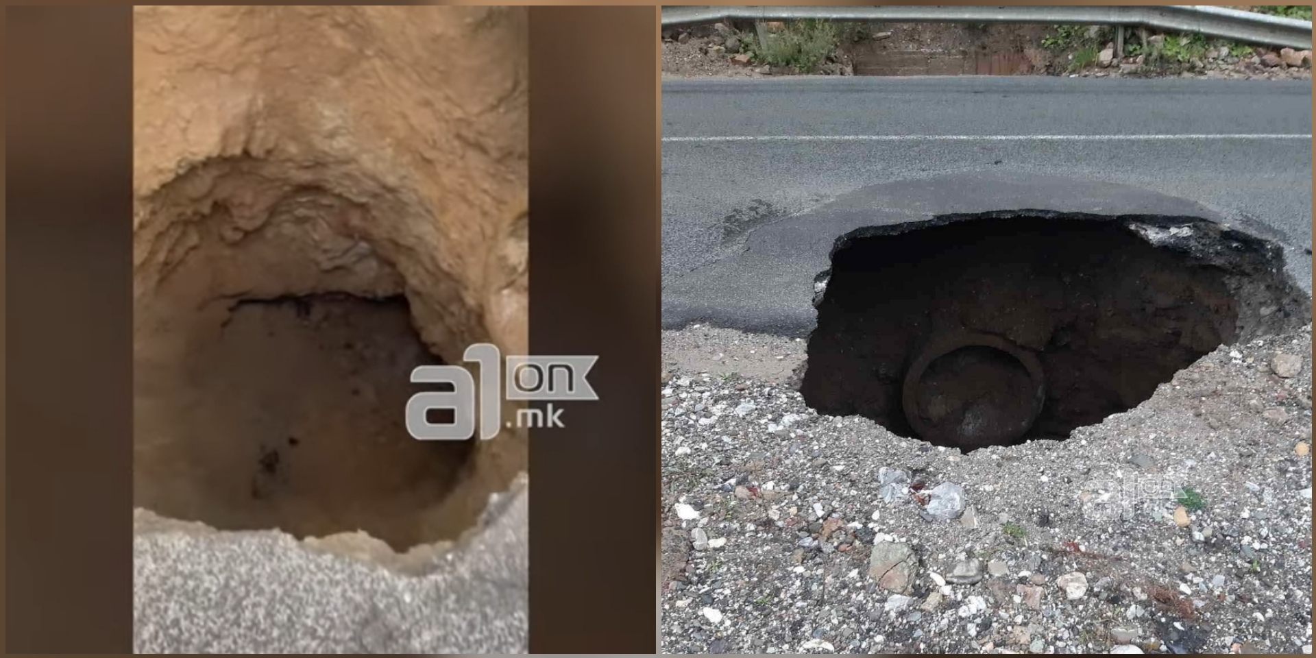 Цела пештера-Огромна ДУПКА од 20 МЕТРИ се отвори на патот Маврово-Дебар (Видео)