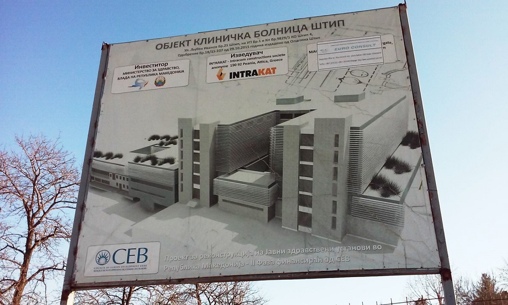 МЗ: Банката на Советот на Европа најави повлекување на финансирањето на штипската Клиничка болница
