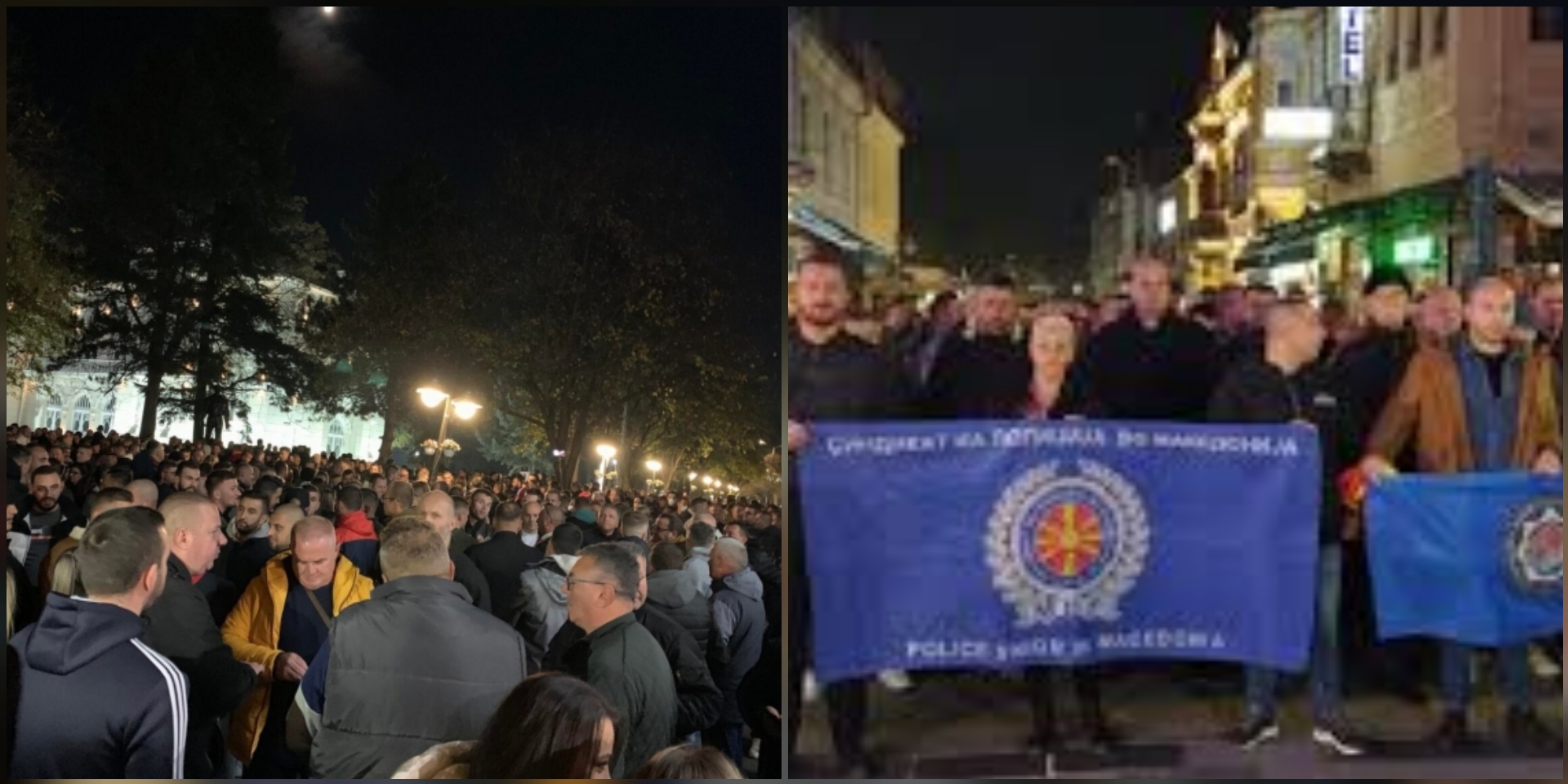 (Видео) Битола на нозе: Голем протест за поддршка на полицаецот Гоце Петковски