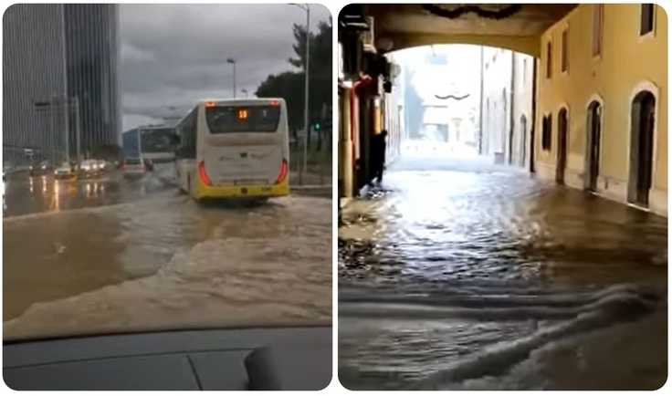 СПЛИТ ПОД ВОДА, затворени некои патишта во Далмација (ФОТО+ВИДЕО)
