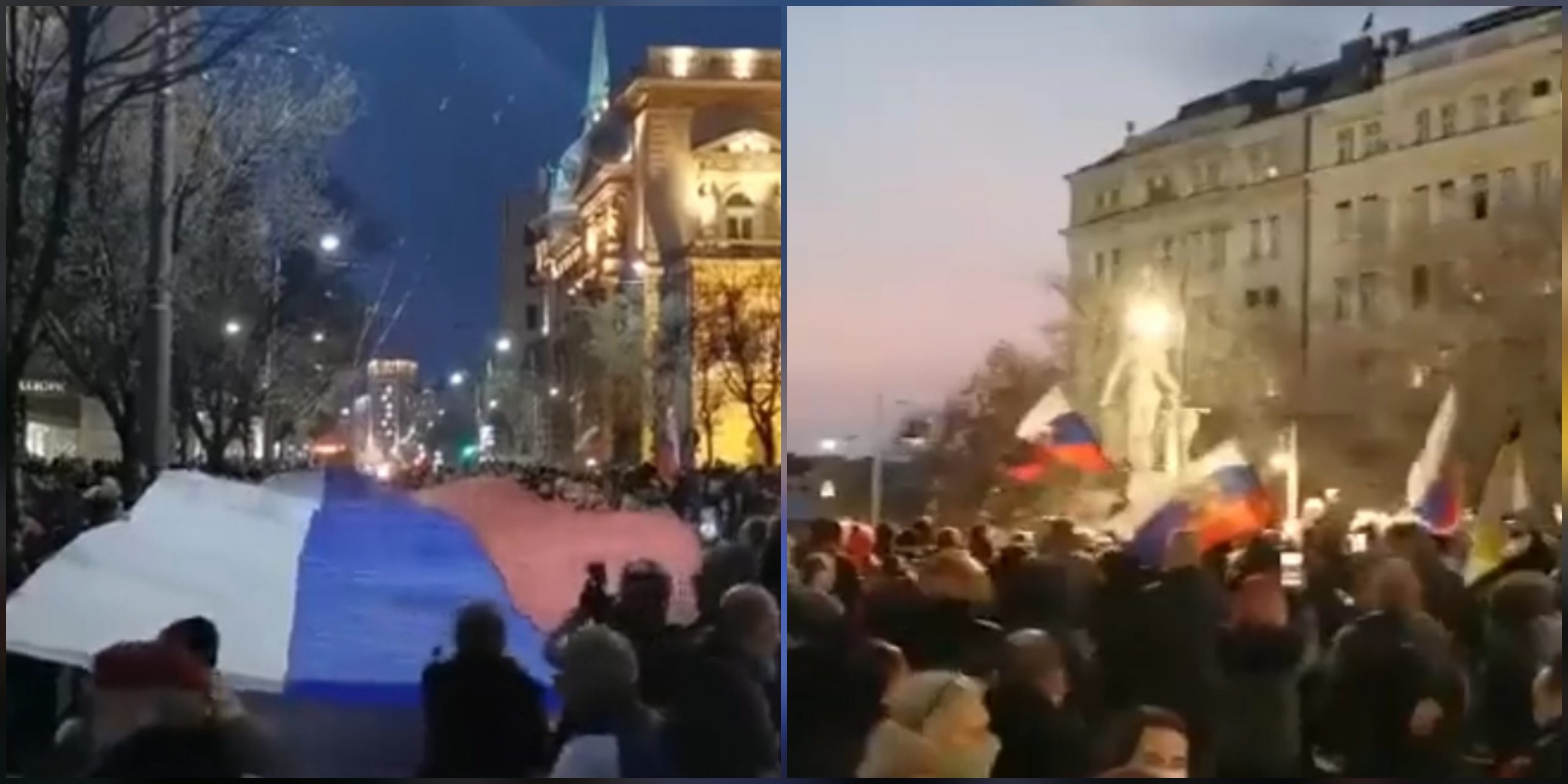 Сите за Украина, а Србија на пpoтecт со поддршка за рускиот нapoд и Пyтин (Видео)