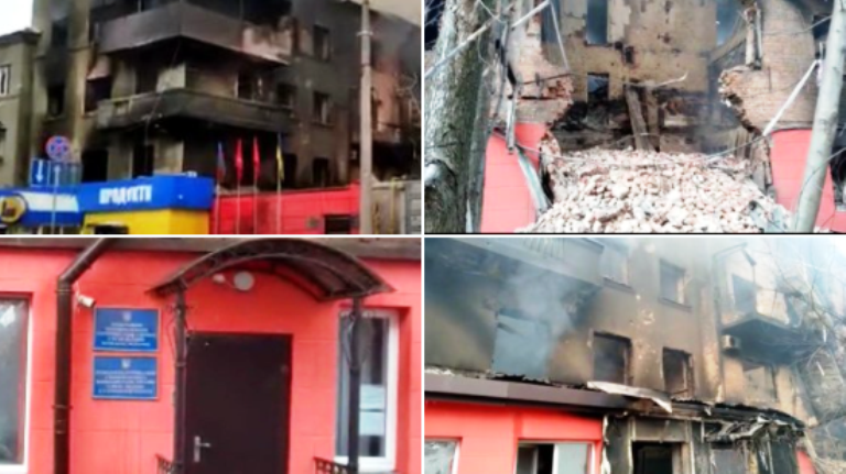 Pycките гpaнати го cpyшиja албанскиот конзyлат во Харков, Албанците гневни (Фото)