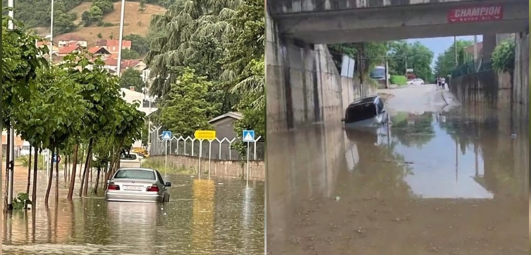 Teтовските улици под вода поради одрони, новиот мост не го издржа дождот