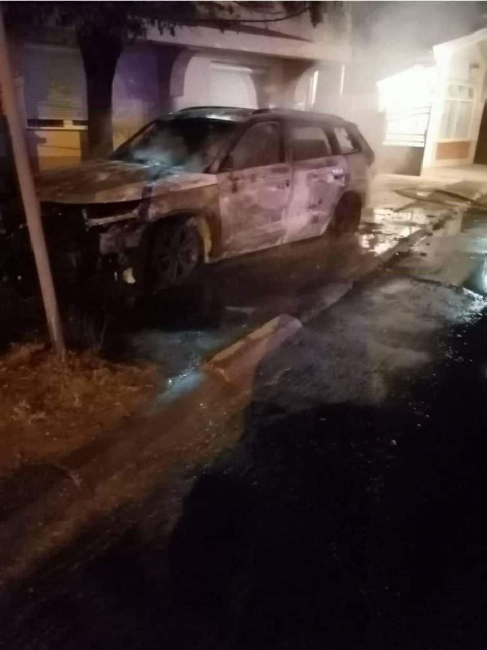 Опожарено возилото на пратеникот од ВМРО-ДПМНЕ Петар Ристески од Прилеп (Видео)