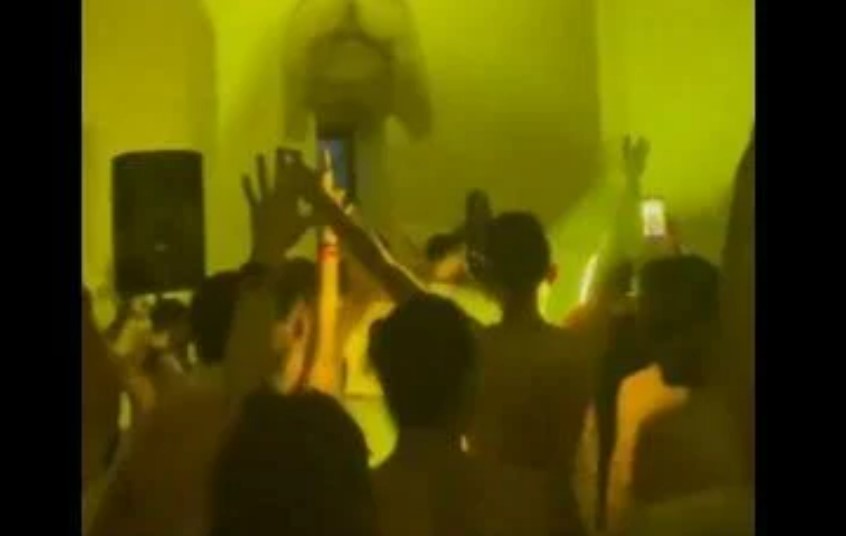 Техно-журка во црква во Дојран