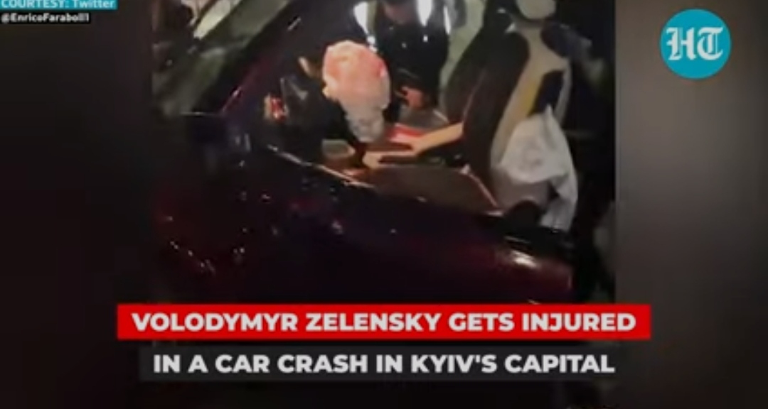 Зеленски доживеа сообраќајна несреќа (Видео)