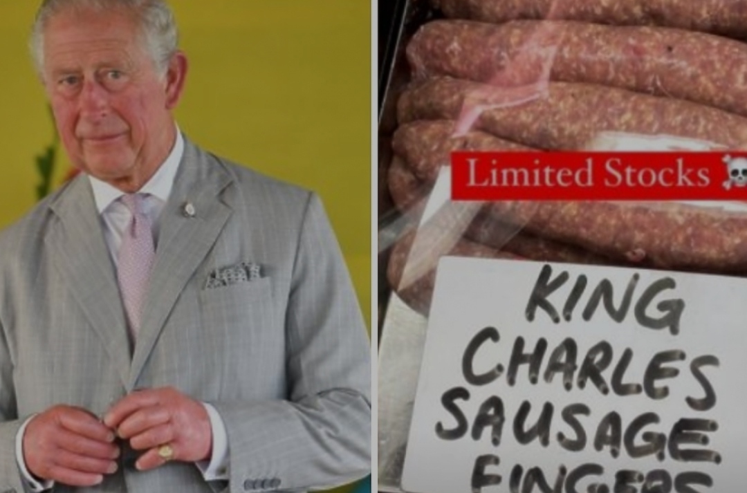 Месарница се пошегувала на сметка на Чарлс – Во понудата имаат колбаси наречени… (Фото)