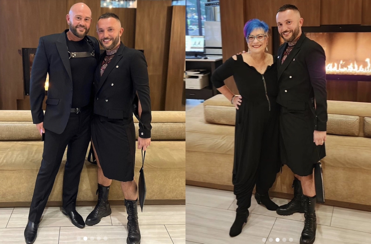 Секси маче: Васил Гарванлиев облече сукња за на гала вечер