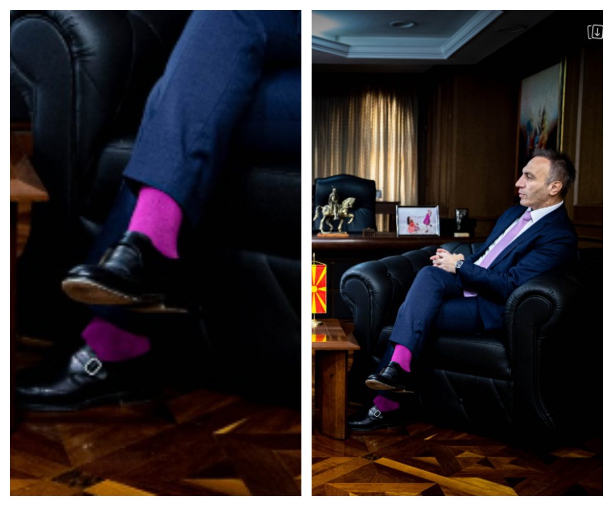 Сите очи денеска во на Груби розевите чорапи (Фото)