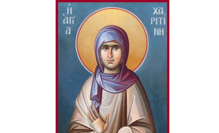 Злобниот судија нареди и косата ѝ ја истрижаа, а главата ѝ ја посипаа со жар, само божјата сила ја спаси маченичката Харитина