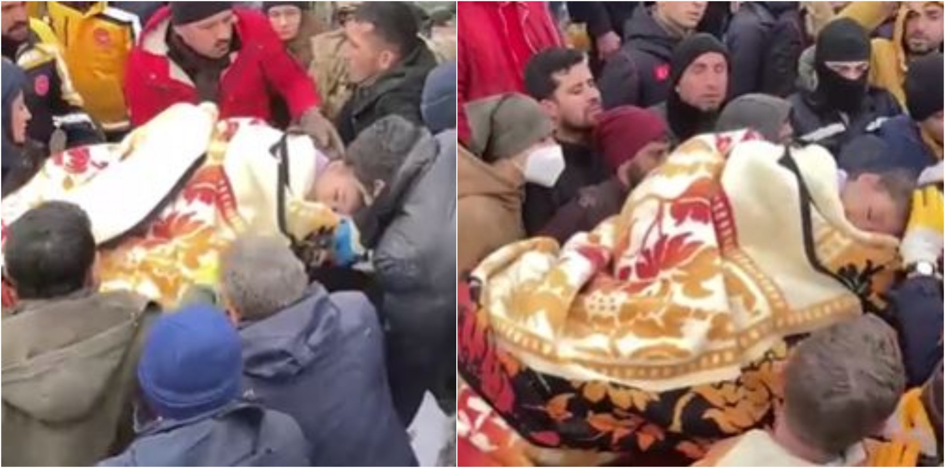 Спасено дете по 7 ЧАСА под урнатините  (Потресно ВИДЕО)