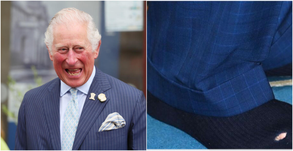 Каква брука ! Кралот Чарлс Трети со дупка на чорапите влезе во џамија