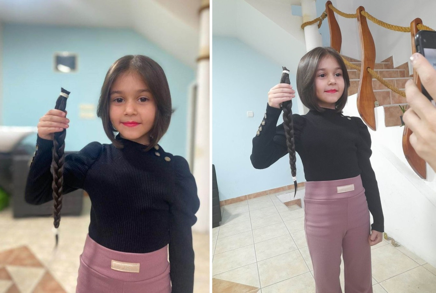 Шестгодишната Стефани од Струмица ја донираше својата коса за децата болни од рак