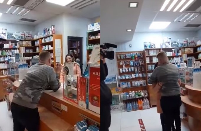 Новинарот Петровски ја запроси својата девојка во аптека (Видео)
