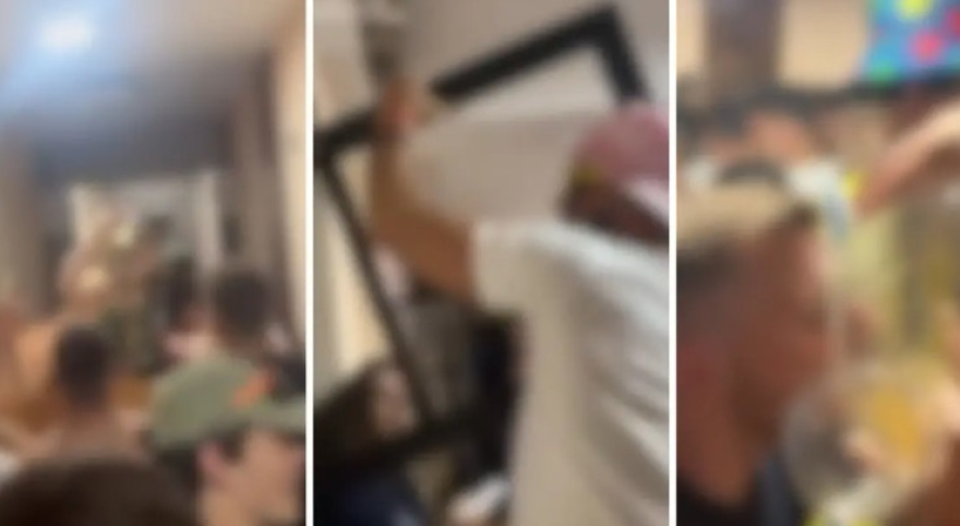 Нови снимки од дивеењето на студентите во Охрид: Вадат лустери и пијат од нив (ВИДЕО)