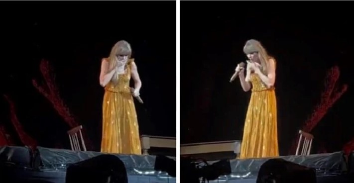 Тејлор Свифт проголта бубачка среде концерт (ВИДЕО)