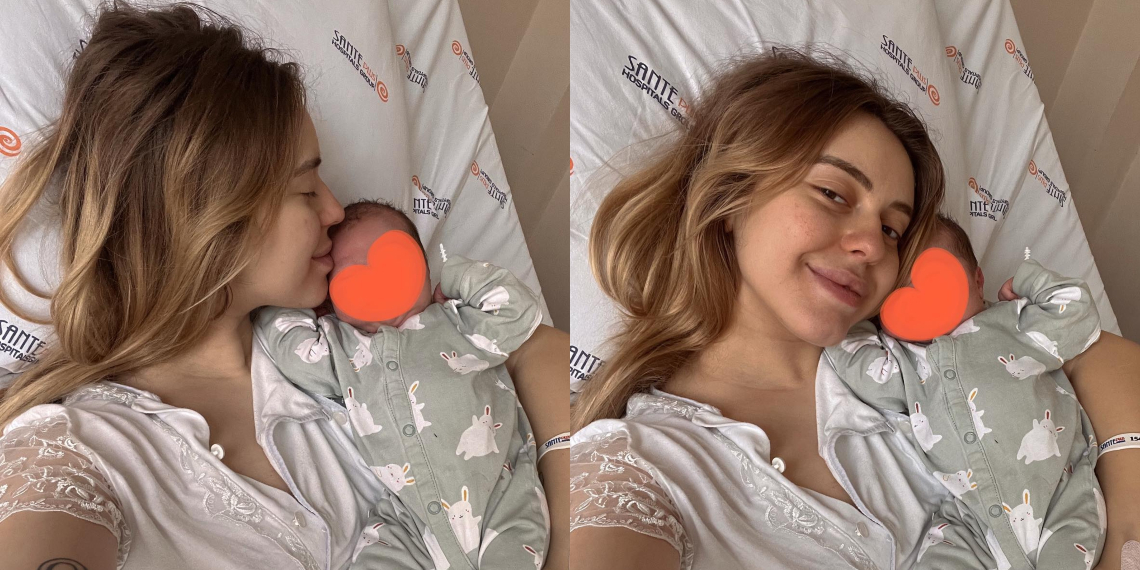 Антониа Гиговска на првите фотографии со синот Киан