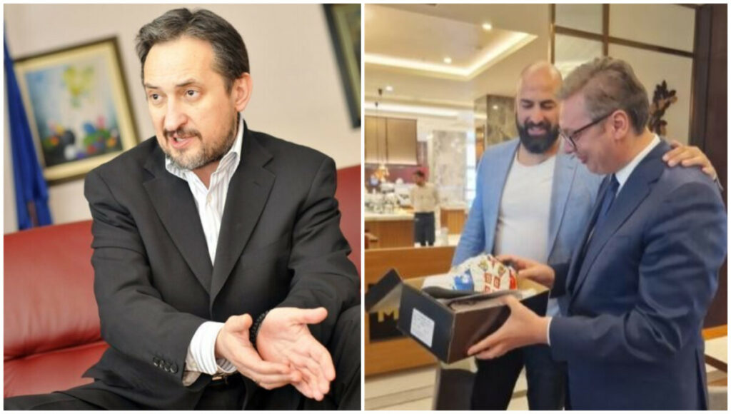 Георгиевски реагира за патиките кои Перо Антиќ му ги подари на Вучиќ: Симболот од кој се тресевме до 2001 година, сега како верност за српскиот свет