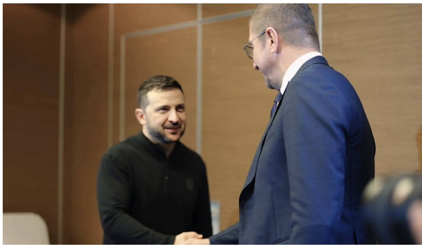 Мицкоски на средба со Зеленски: Поддршка и стремеж за остварување на целта за траен мир