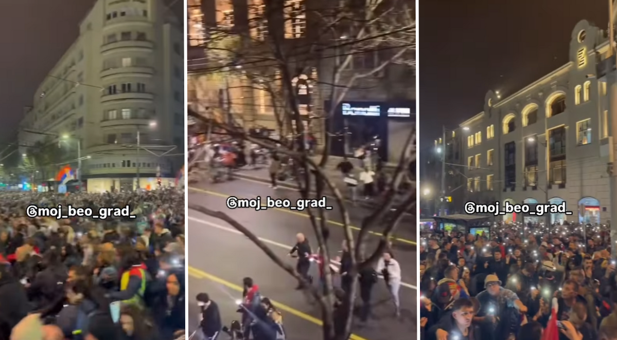 Објавено видео од чудниот инцидент во Белград: Стотици луѓе трчаат на сите страни, никој не знае што точно се случило (ВИДЕО)