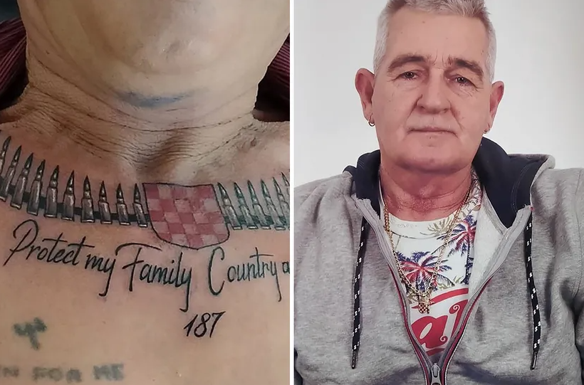 Тајната на бројот 187: Еве што значи тетоважата на криминалецот кој загина во текот на грабеж на банка во Сплит (ФОТО)