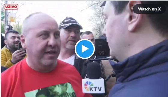 📹Нападнат Немања Шаровиќ на собирот на Вучиќ, му викаа дека е усташ