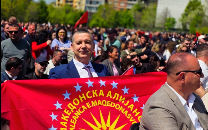 Пратеникот Македонец во Албанија се кандидира за нов мандат: Стерјовски на митинг со Социјалистичката партија во Тирана